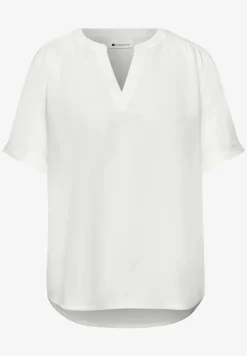 Blouse met korte mouwen en omslag