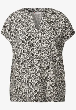 Blouse met korte mouwen en print