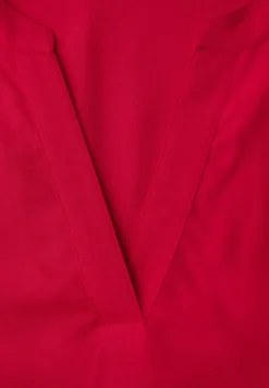 Blouse met korte mouwen en omslag