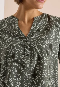 Blouse met korte mouwen en paisleyprint
