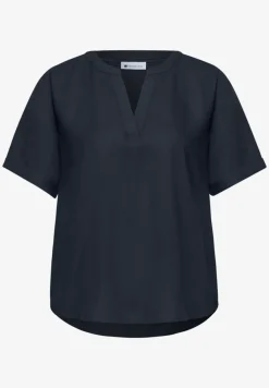Blouse met korte mouwen en omslag