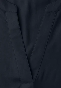 Blouse met korte mouwen en omslag