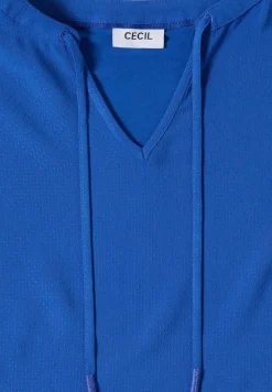 Blouse met korte mouwen en structuurmix