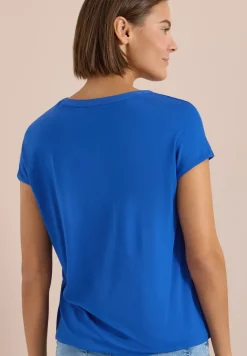 Blouse met korte mouwen en structuurmix
