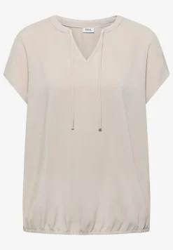 Blouse met korte mouwen en structuurmix