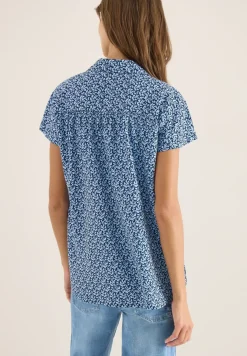 Blouse met korte mouwen en knoopsluiting