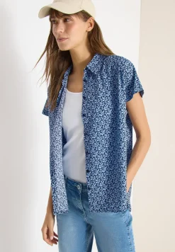 Blouse met korte mouwen en knoopsluiting