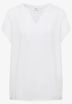 Blouse met korte mouwen en structuurmix