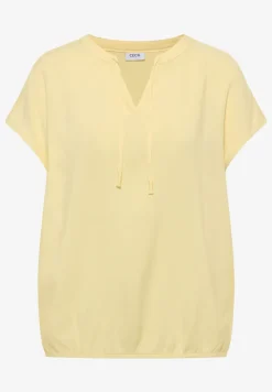 Blouse met korte mouwen en structuurmix