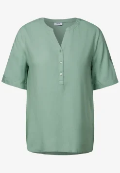 Blouse met korte mouwen in effen kleur