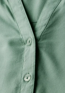 Blouse met korte mouwen in effen kleur