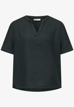 Blouse met korte mouwen in mousseline kwaliteit