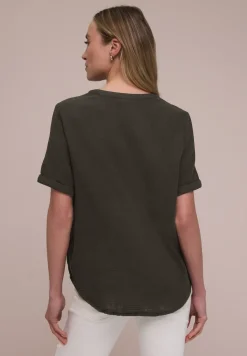 Blouse met korte mouwen in mousseline kwaliteit