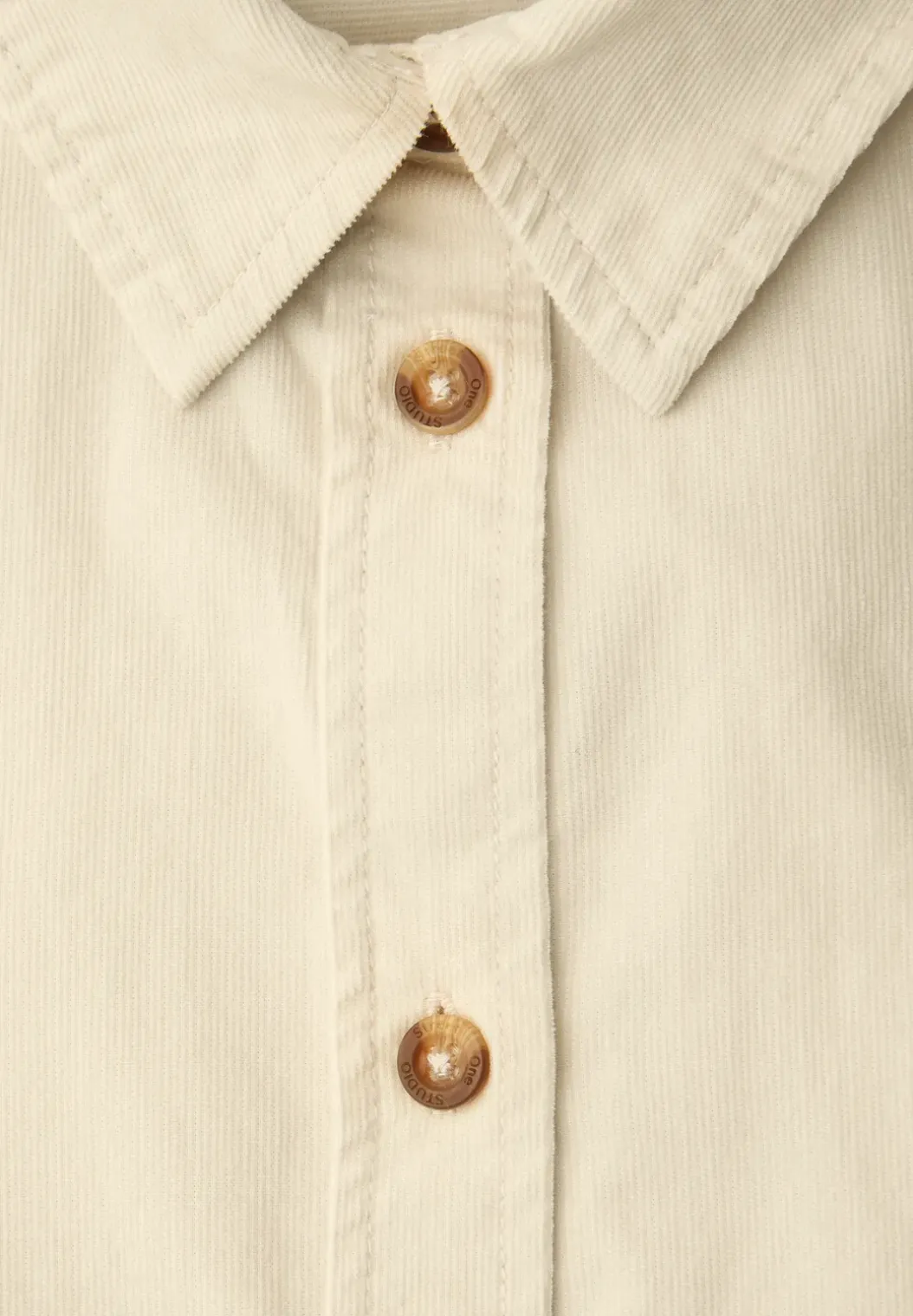 Blouse met korte mouwen in ribfluweel