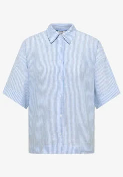 Blouse met korte mouwen van puur linnen