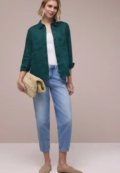 Blouse met lange mouwen en borstzakken