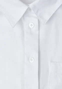 Blouse met lange mouwen en overhemdkraag in keperstof