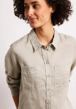 Blouse met lange mouwen en borstzakken