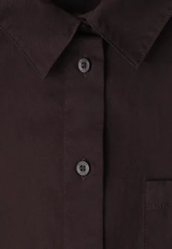 Blouse met lange mouwen en overhemdkraag in keperstof
