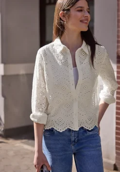 Blouse met lange mouwen en shiffleypatroon