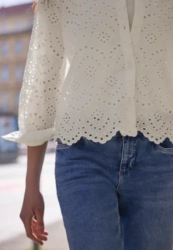 Blouse met lange mouwen en shiffleypatroon