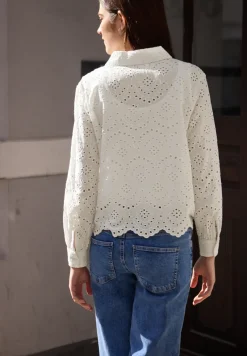 Blouse met lange mouwen en shiffleypatroon