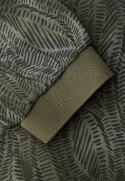 Blouse met lange mouwen en V-hals in chiffon