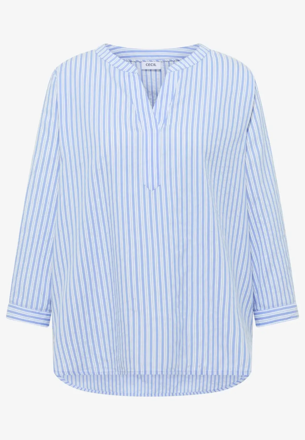 Blouse met lange mouwen in seersucker kwaliteit