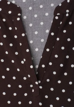 Blouse met losse schouders en gespleten hals