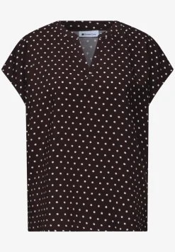 Blouse met losse schouders en gespleten hals