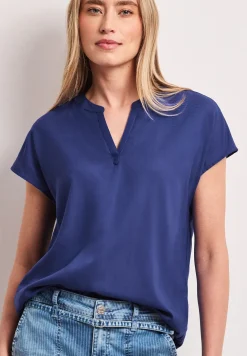 Blouse met losse schouders en gespleten hals