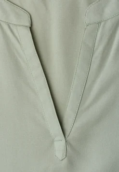 Blouse met losse schouders en gespleten hals