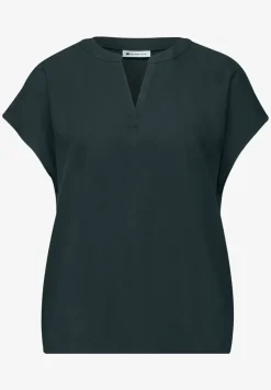 Blouse met losse schouders en gespleten hals