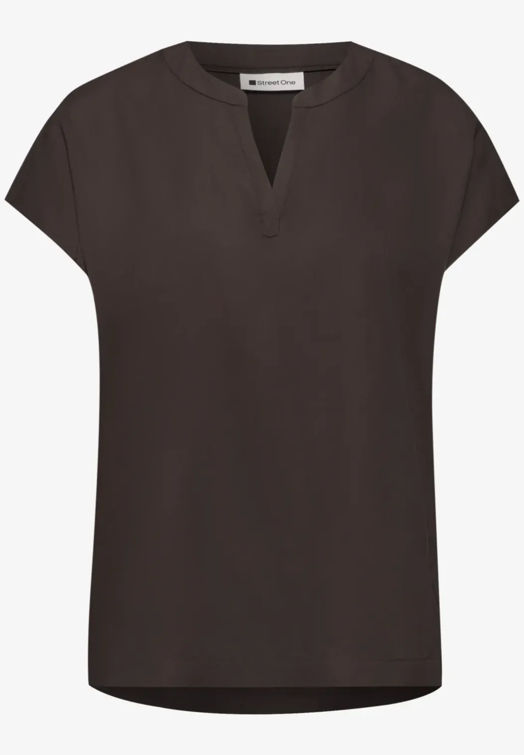Blouse met losse schouders en gespleten hals