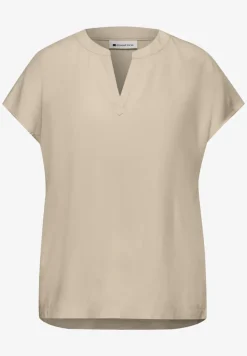 Blouse met losse schouders en gespleten hals