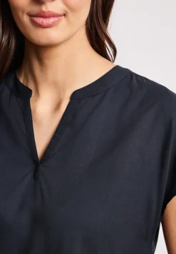 Blouse met losse schouders en gespleten hals