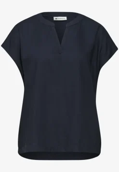 Blouse met losse schouders en gespleten hals