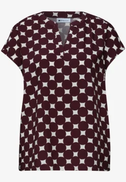 Blouse met losse schouders en gespleten hals