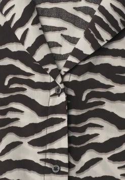 Blouse met overhangende schouders en bowlingkraag