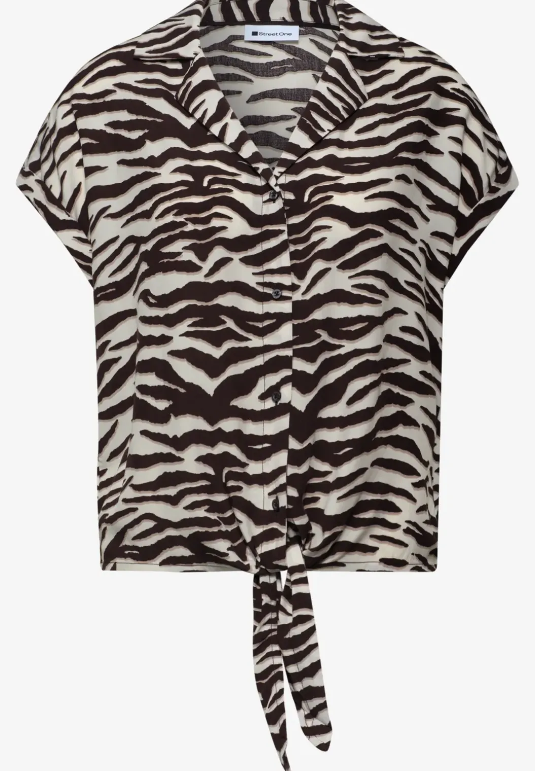 Blouse met overhangende schouders en bowlingkraag