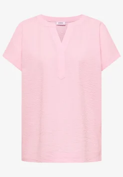 Blouse met overhangende schouders in seersucker kwaliteit