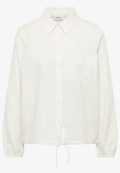 Blouse met overhemdkraag en strepen