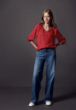 Blouse met plooien