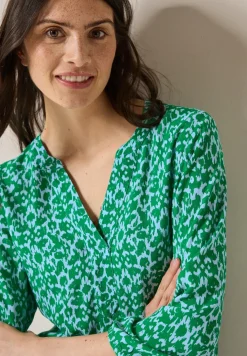 Blouse met print en glitter