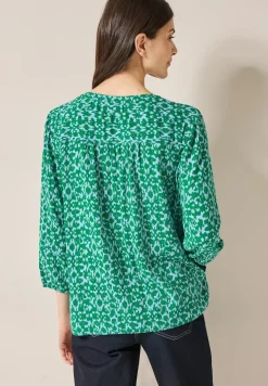 Blouse met print en glitter