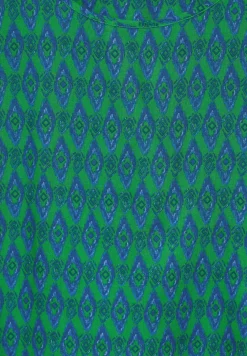 Blouse met print en knopen