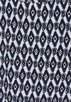 Blouse met print en knopen