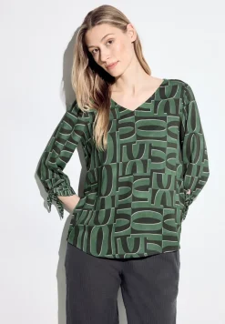 Blouse met print en mouwdetail