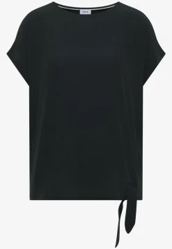 Blouse met ronde hals en knoopdetail