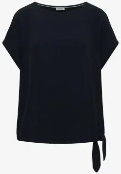 Blouse met ronde hals en knoopdetail